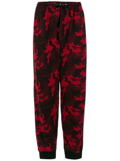 Shop Àlg Camouflage Print Track Pants In Red