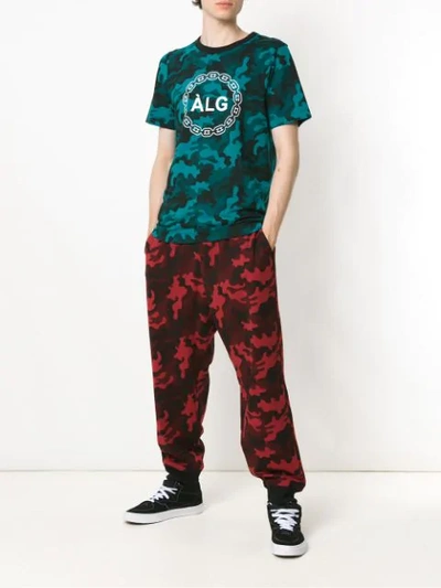 Shop Àlg Camouflage Print Track Pants In Red
