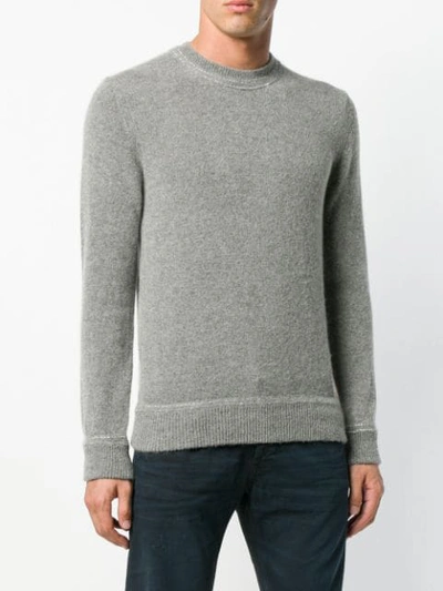 Shop Dondup Crew Neck Sweater In Grey