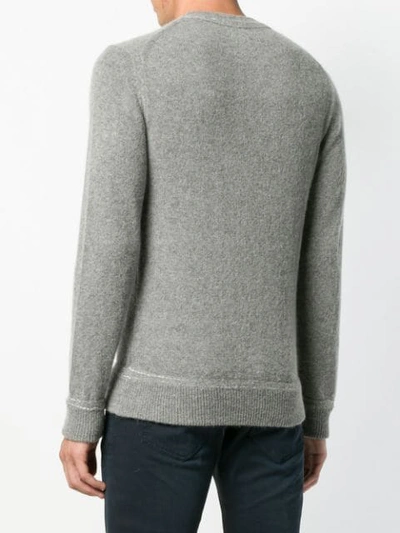 Shop Dondup Crew Neck Sweater In Grey