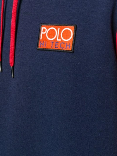 Shop Polo Ralph Lauren Colour Block Hoodie In Blue