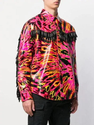 Shop Dsquared2 Bead Fringe Jacket In Pink