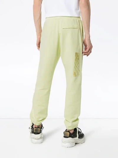 Shop Alyx Printed Image Contrast Drawstring Sweatpants In Yellow