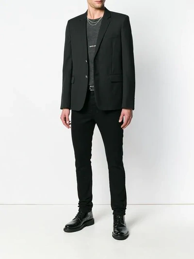 Shop Saint Laurent Slim Fit Suit Jacket In Black