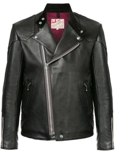 Shop Addict Clothes Japan Vintage Style Biker Jacket In Black