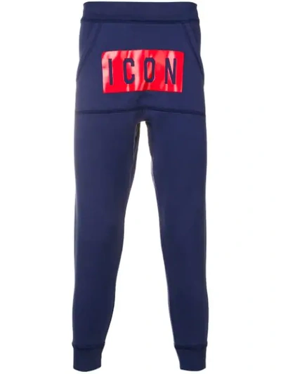 Shop Dsquared2 Icon Track Pants In Blue