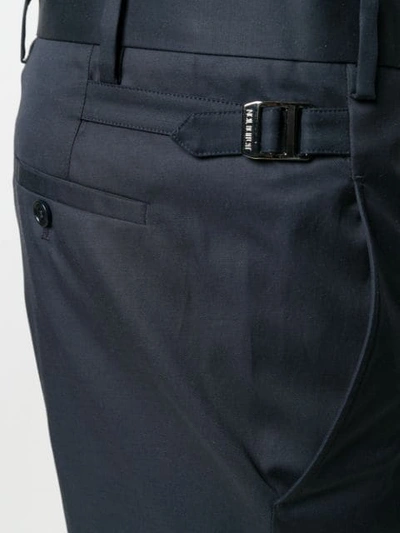 Shop Neil Barrett Cropped Tailored Slim Trousers In Blue