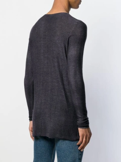 Shop Avant Toi Fine Knit Jumper In Grey