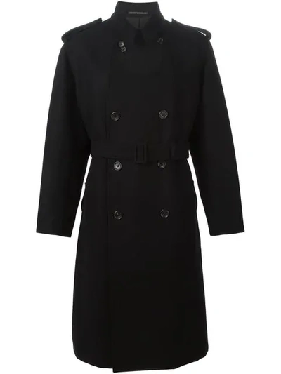 Pre-owned Yohji Yamamoto Vintage Oversized Trench Coat In Black