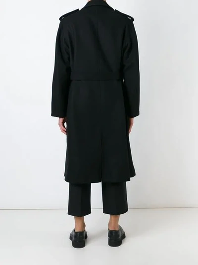 Pre-owned Yohji Yamamoto Vintage Oversized Trench Coat In Black