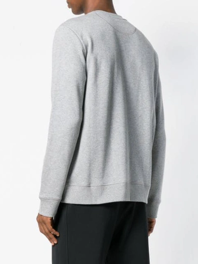 Shop Valentino Vltn Print Sweatshirt In Grey