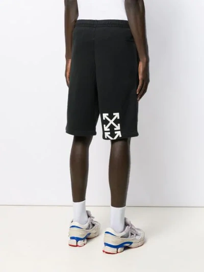 Shop Off-white Shorts Mit Wasserfall-print In Black