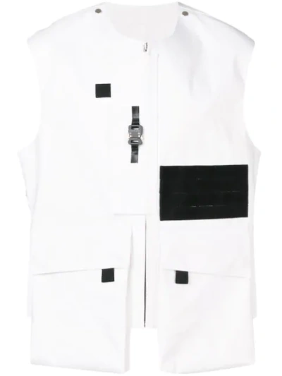 Shop Mackintosh 1017 Alyx 9sm White Bonded Cotton Vest