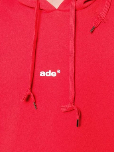 Shop Ader Error Logo Print Hoodie In Red