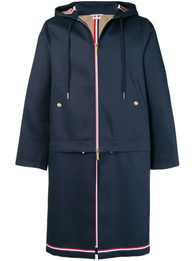 Shop Thom Browne Detachable Mackintosh Swim Parka In Blue