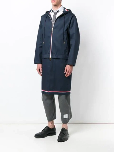 Shop Thom Browne Detachable Mackintosh Swim Parka In Blue