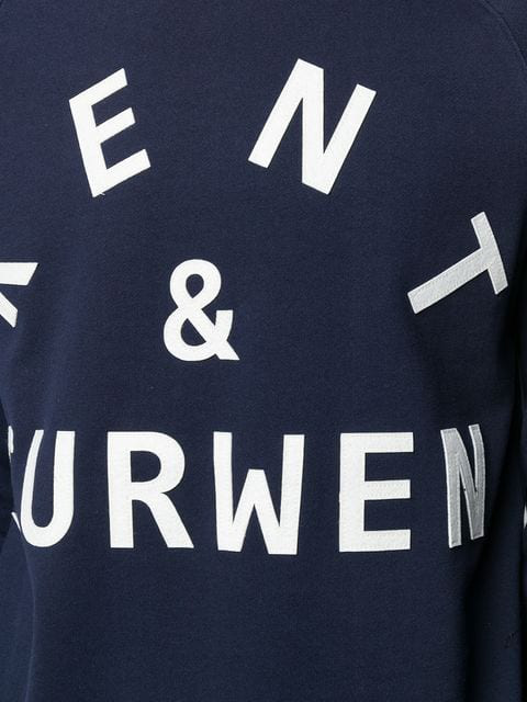 Kent & Curwen Logo Print Sweatshirt In Blue | ModeSens