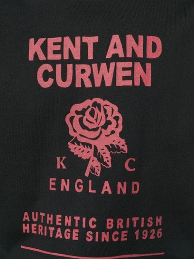 Shop Kent & Curwen Logo Rose Band Printed T In Black