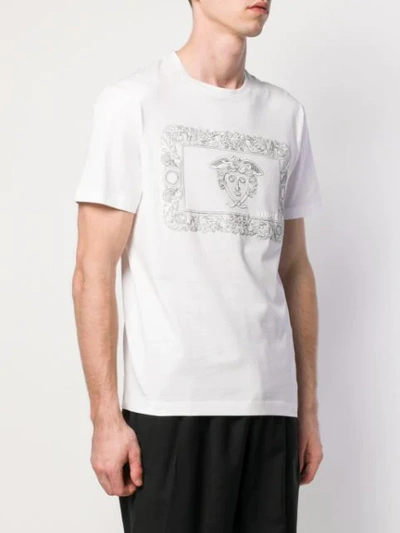 Shop Versace Medusa Print T-shirt In White