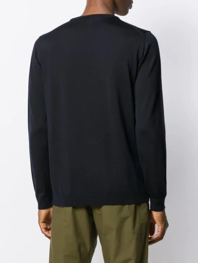 Roberto Collina Long-sleeve Fitted Sweater In Blue
