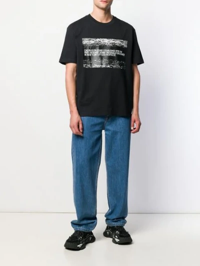 Shop Calvin Klein Jeans Est.1978 Contrast Logo T-shirt In Black