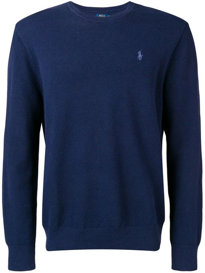 Shop Polo Ralph Lauren Logo Long In Blue