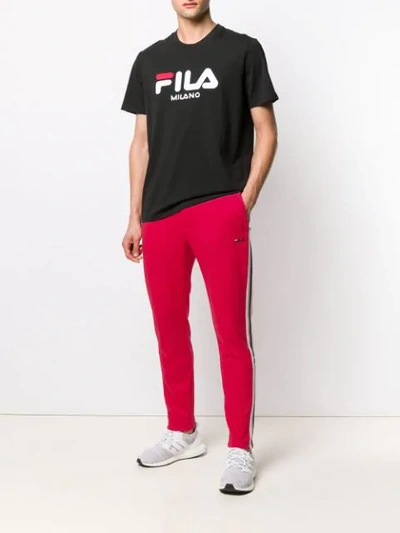 Shop Fila Side Stripe Track Pants In Red
