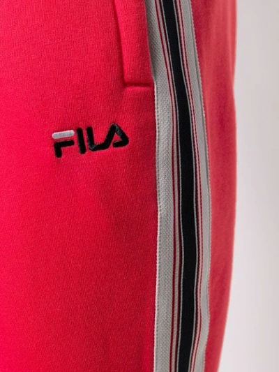 Shop Fila Side Stripe Track Pants In Red