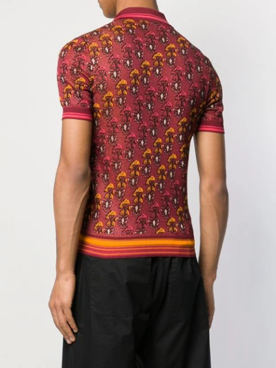 Shop Wales Bonner Jacquard Polo Shirt In Red