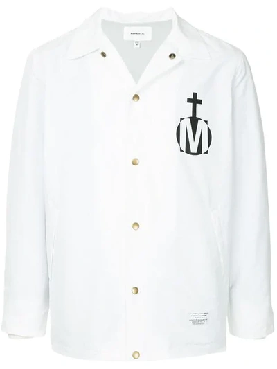 Shop Makavelic Logo Coach Jacket In White