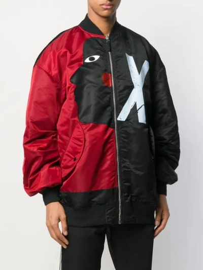 Faith Connexion Oversize Reversible Nylon Bomber Jacket In Black