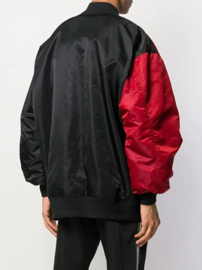 Shop Faith Connexion Contrasting Face Bomber Jacket In Black
