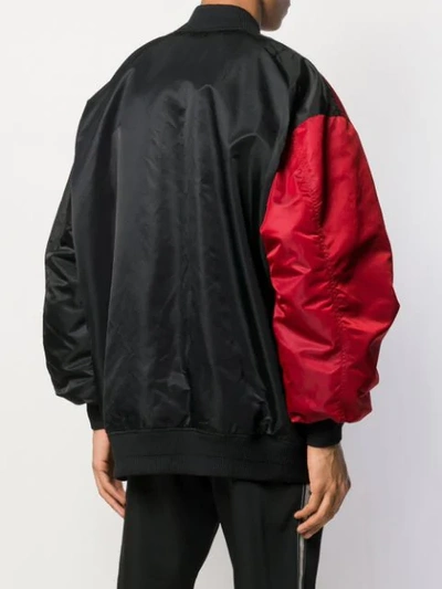Faith Connexion Oversize Reversible Nylon Bomber Jacket In Black