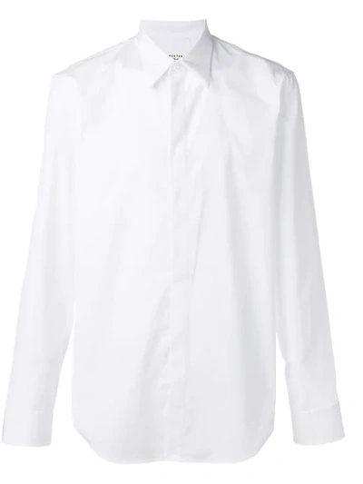 Shop Maison Margiela Pointed Collar Shirt In White