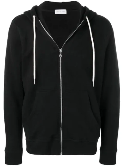 Shop John Elliott Knitted Zip Hoodie In Black