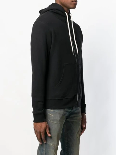 Shop John Elliott Knitted Zip Hoodie In Black