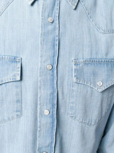 Shop Brunello Cucinelli Buttoned Denim Shirt In Blue