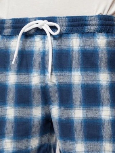 ADAPTATION 格纹短裤 - 蓝色