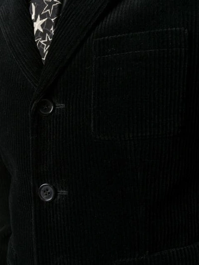 Shop Saint Laurent Corduroy Button-down Blazer In Black
