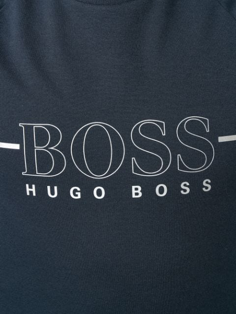 Hugo Boss Logo Sweatshirt In Blue | ModeSens