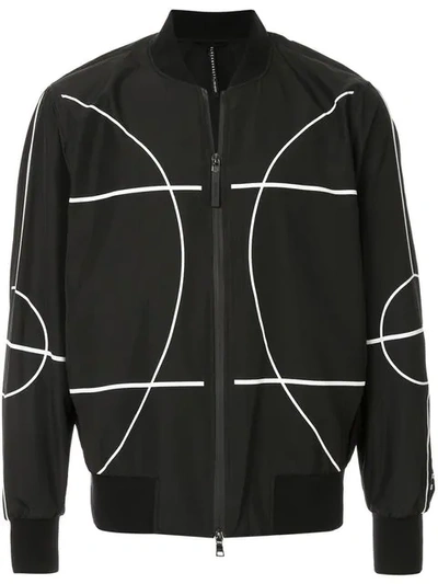 Shop Blackbarrett Court Line Bomber Jacket In Black