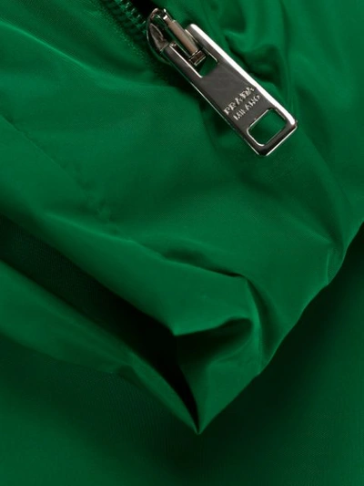 Shop Prada Drawstring Track Pants In Green