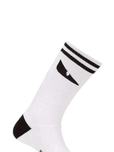 Shop Fendi Sports Socks In F0qa0-white