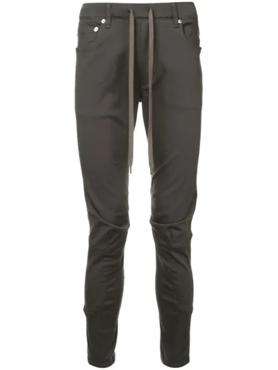 Shop Attachment Skinny-fit Biker Trousers In Grey