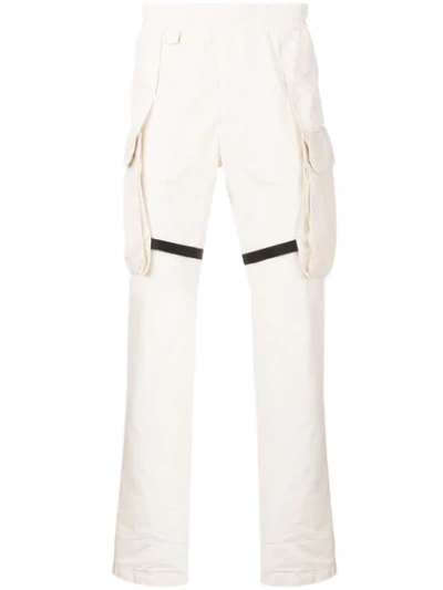 Shop Alix 1017 Alyx 9sm Contrast Stripe Track Pants - White