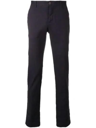 Shop Etro Straight Trousers In Blue