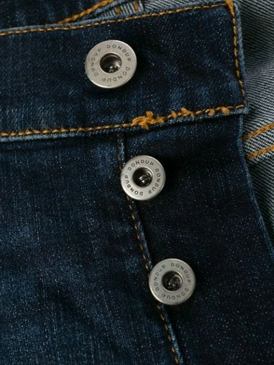 Shop Dondup George Distressed Slim Fit Jeans In Blue