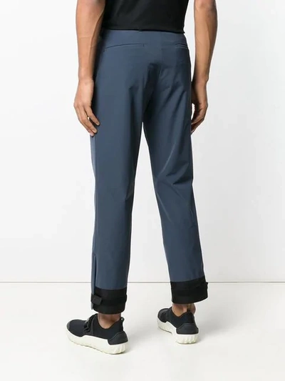 Shop Prada Plain Tailored Trousers In Blue