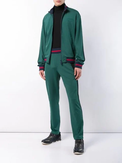 Shop Iceberg Stripe Logo Jacket - Green