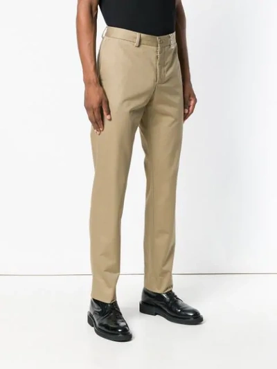 Shop Maison Margiela Straight Leg Trousers In Neutrals